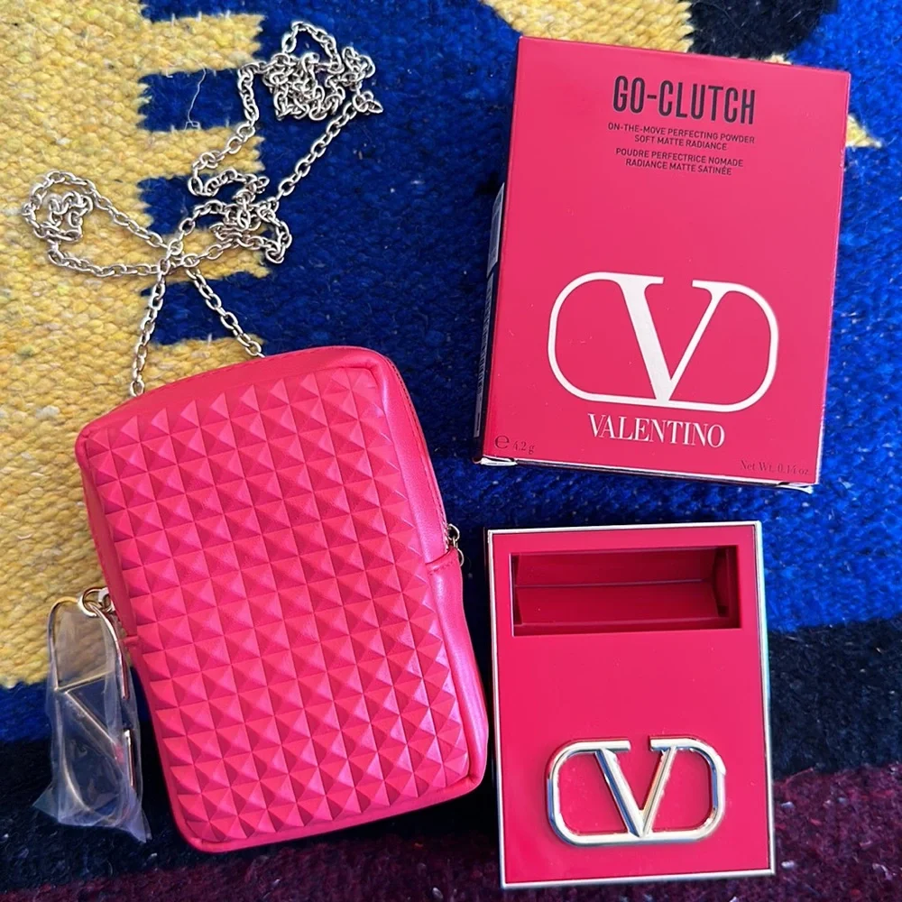 Valentino Go-Clutch w chain pouch 02 Light - Picture 7 of 8